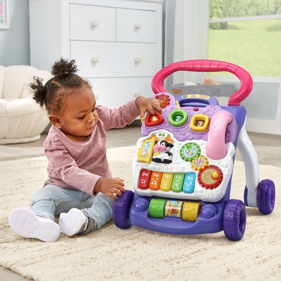 VTech Sit-to-Stand Learning Walker (Frustration Free Packaging), Lavender - Picture 4 of 5